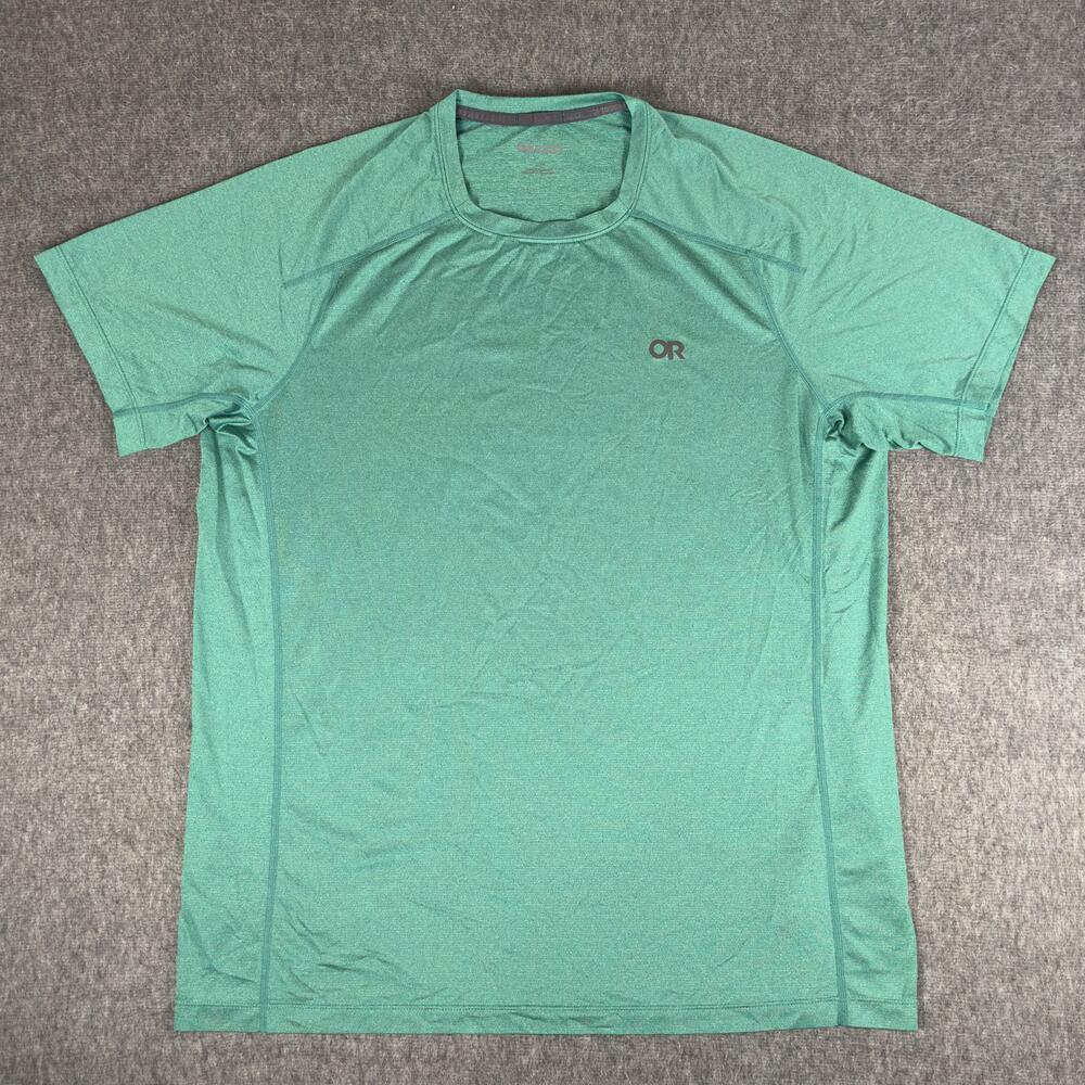 Outdoor Research Argon Shirt Mens Large Green Short Sleeve Performance Tee